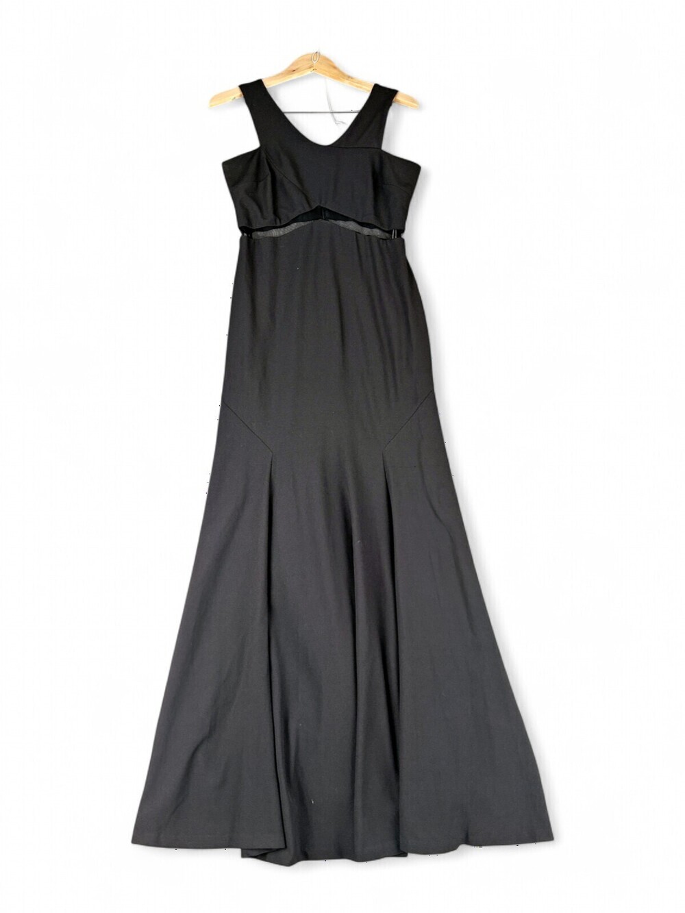 Marina Black Sleeveless Maxi Dress Size 6 Elegant Evening Gown